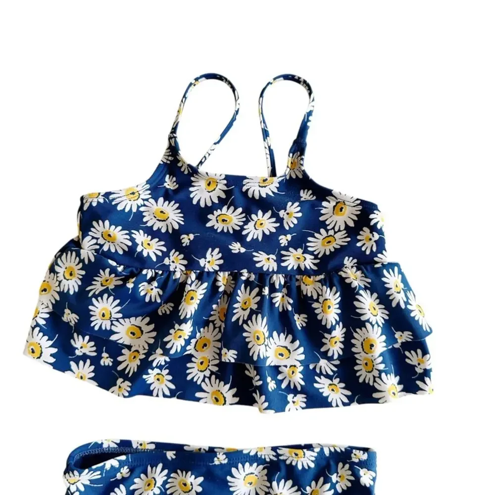 Gap Toddler Daisy Print Two Piece Flutter Tankini Swimsuit 4T